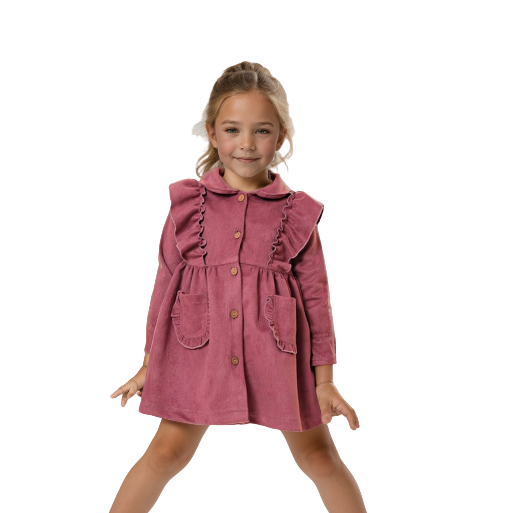 The Flutter Sleeve Fleece Dress