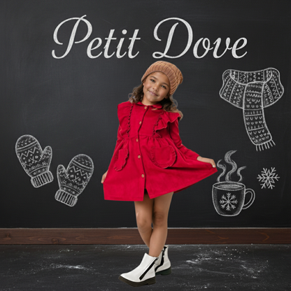 The Flutter Sleeve Fleece Dress