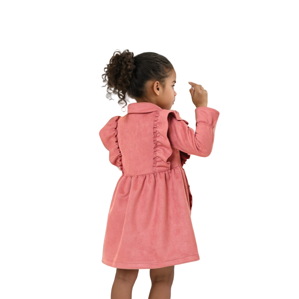 The Flutter Sleeve Fleece Dress