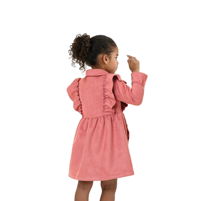 The Flutter Sleeve Fleece Dress