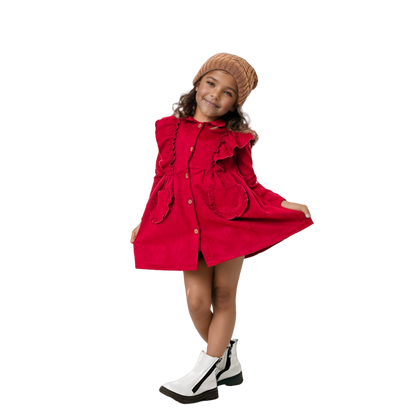 The Flutter Sleeve Fleece Dress