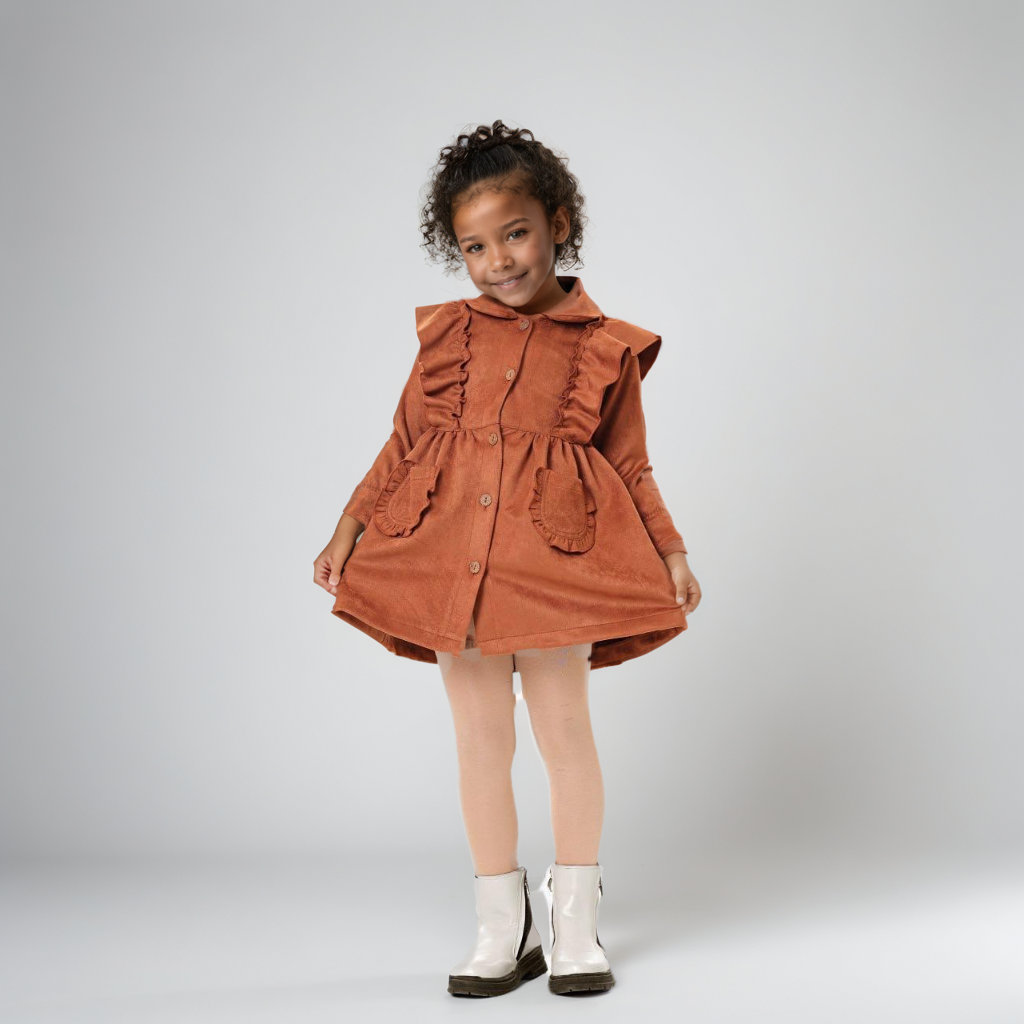 The Flutter Sleeve Fleece Dress