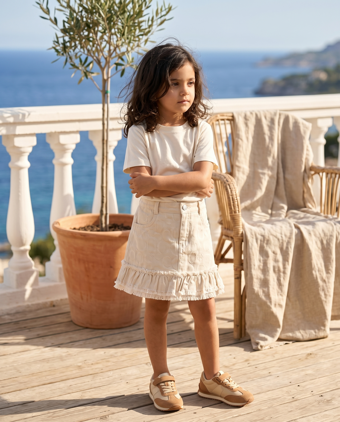 The Monogram Ruffle Skirt
